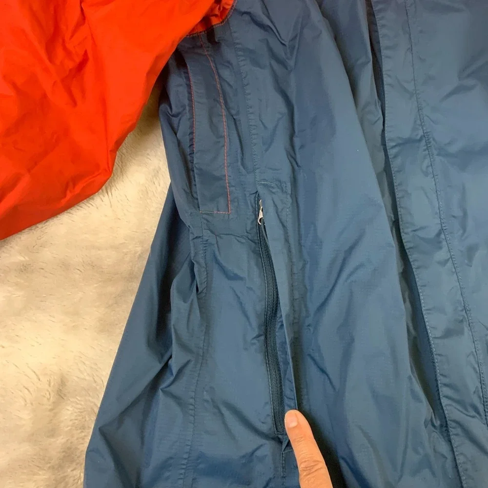The North‎ Face DryVent Rain Jacket Mens Red Blue Hooded Shell
